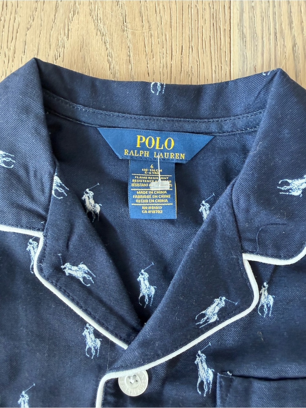 Polo Ralph Lauren Newport Navy Pajama Set Size 6 - Picture 3 of 4